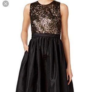 Black and Gold Calvin Klein dress